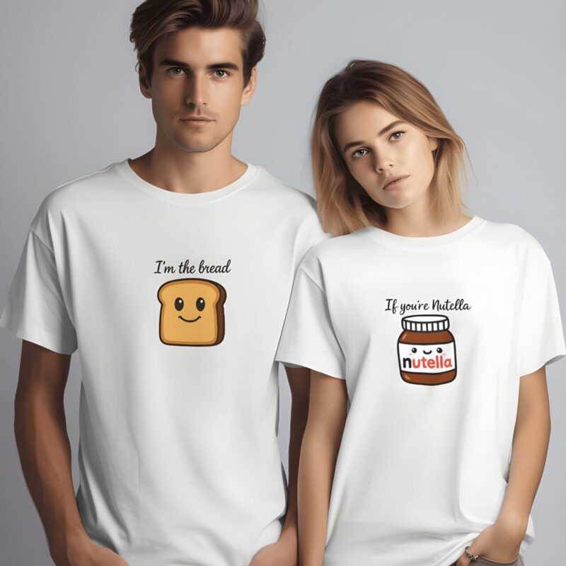 koszulki dla par bread & nutella – słodki duet