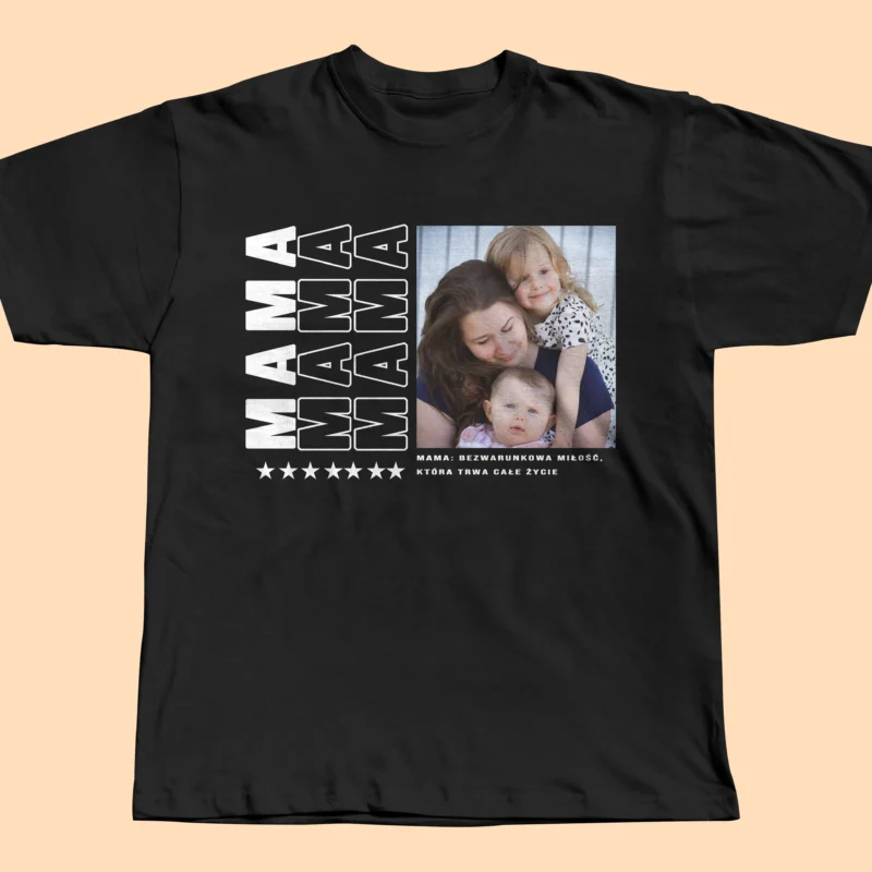 personalizowana koszulka „mama” ze zdjęciem – idealny prezent dla mamy |