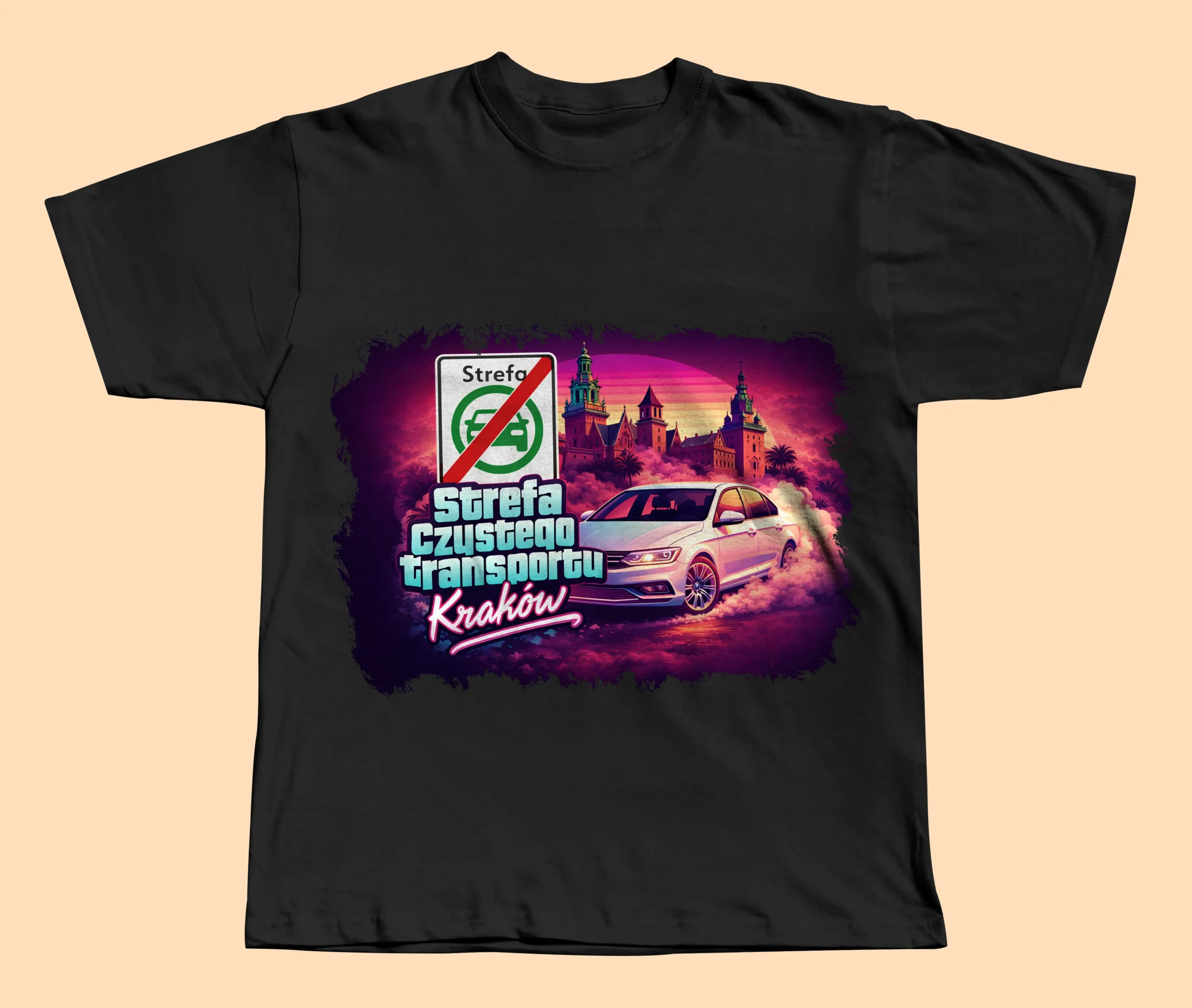 koszulka „kraków strefa czystego transportu neon” | protest przeciw sct (kopia)