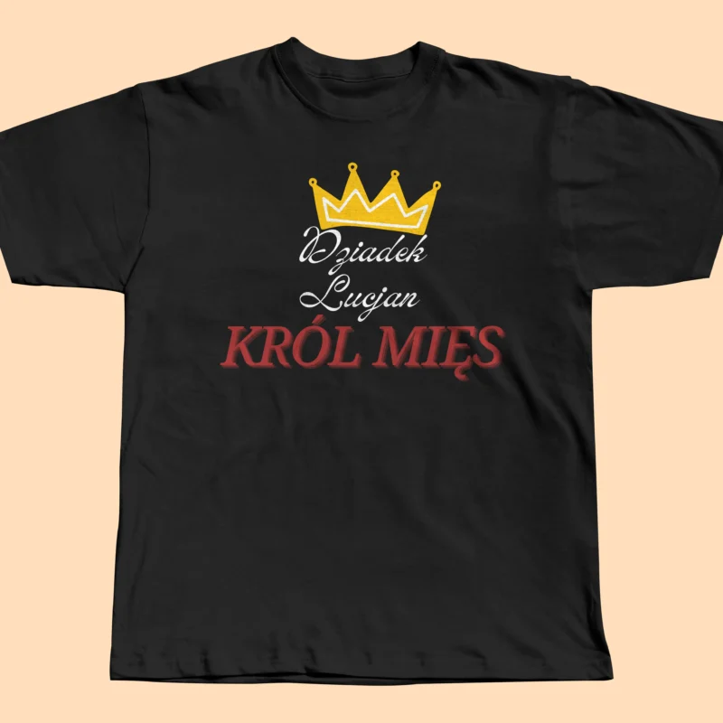 koszulka dziadek król mięs – personalizowana koszulka dla dziadka | prezent dla dziadka