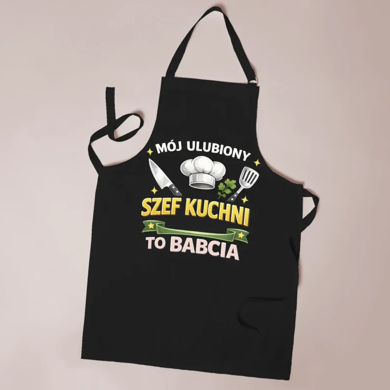 fartuch dla babci „mój ulubiony szef kuchni to babcia”