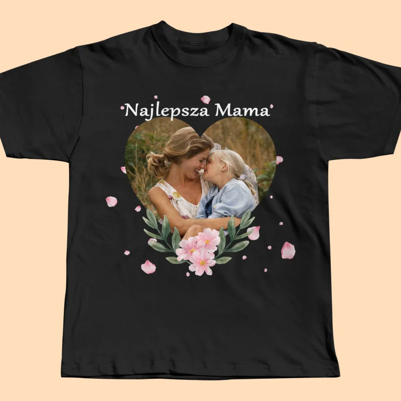 spersonalizowana koszulka „najlepsza mama” z własnym zdjęciem | szopik print
