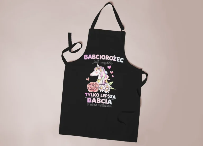 fartuch dla babci „babciorożec” – śmieszny prezent dla babci do kuchni