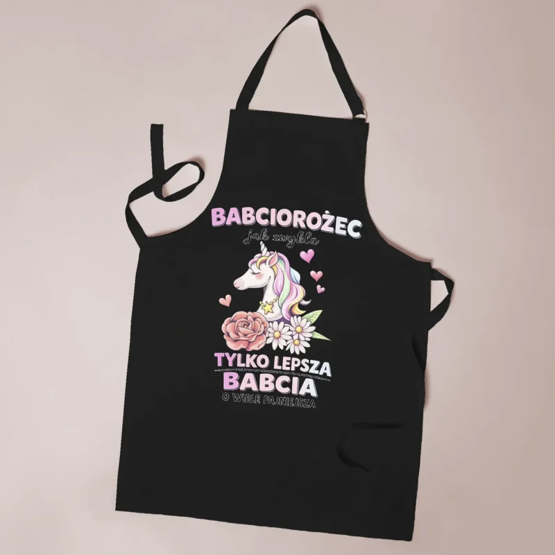 fartuch dla babci „babciorożec” – śmieszny prezent dla babci do kuchni
