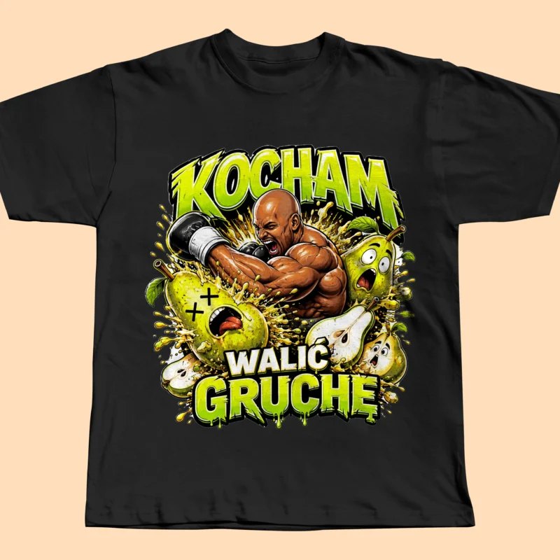 Koszulka Kocham Walić Gruchę – Śmieszny T-Shirt Męski z Nadrukiem