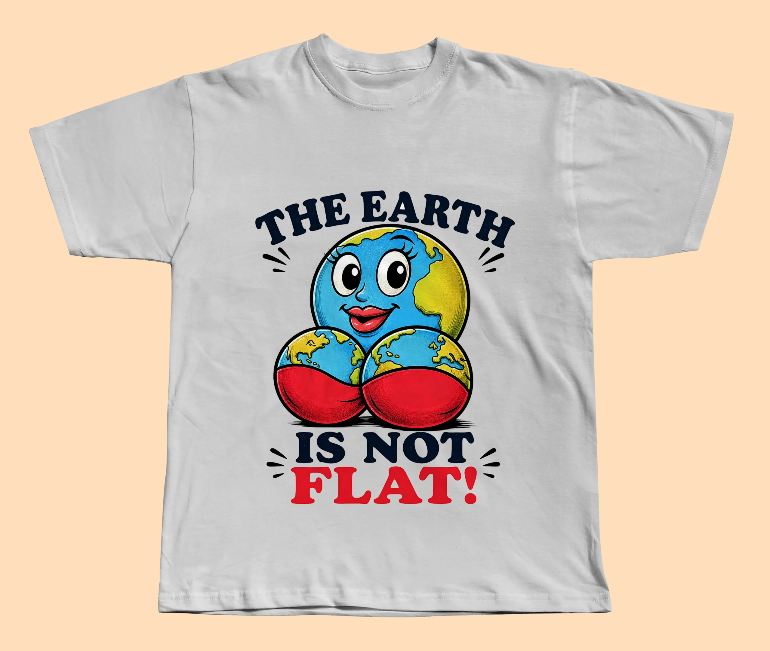 Śmieszna koszulka the earth is not flat – T-Shirt