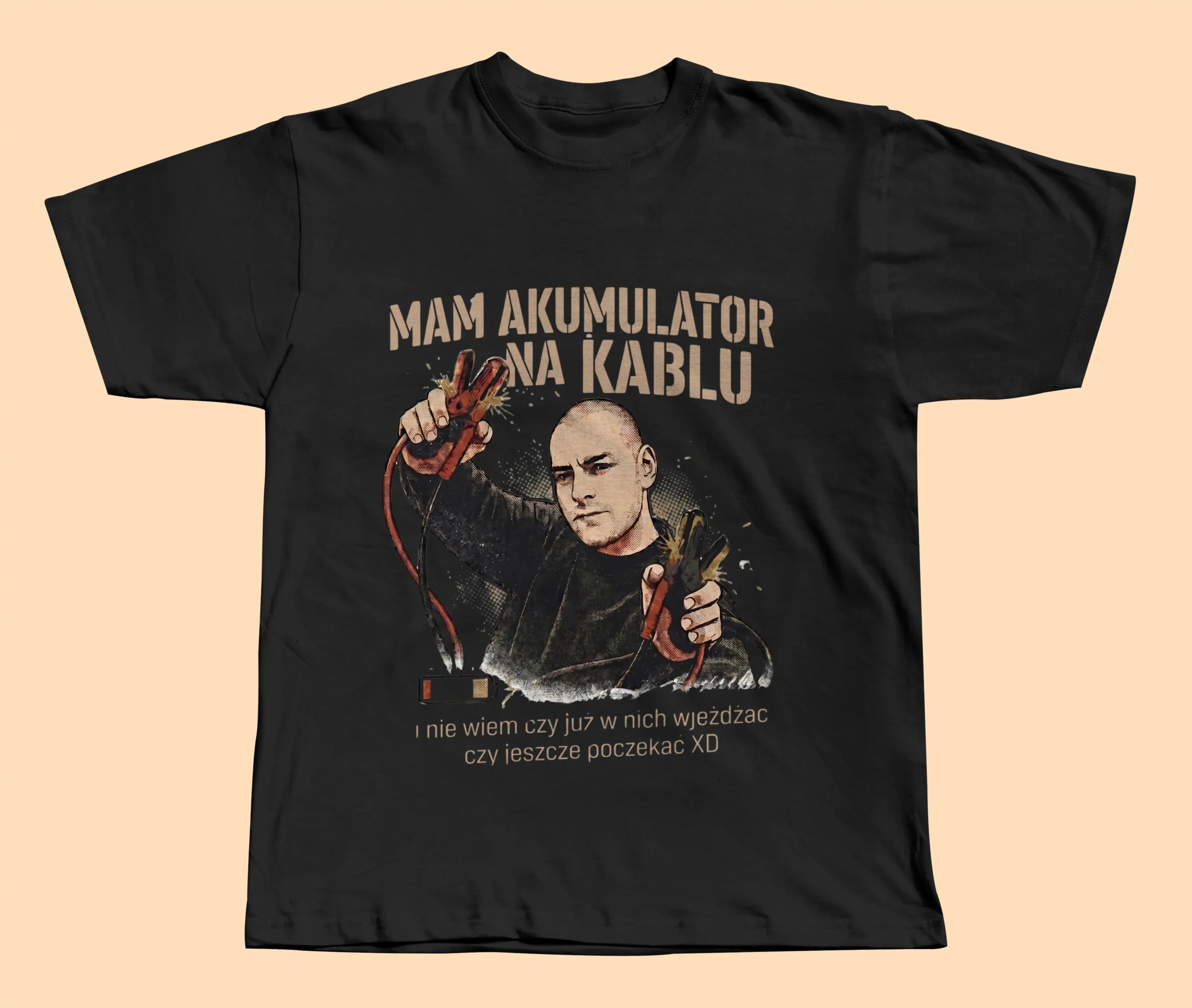 Śmieszna Koszulka Mam Akumulator Na Kablu